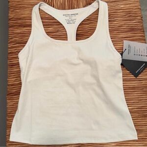 Spiritual Gangster Cream Racerback Tank Top